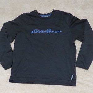Eddie Bauer black long sleeve outdoor sweatshirt mens large